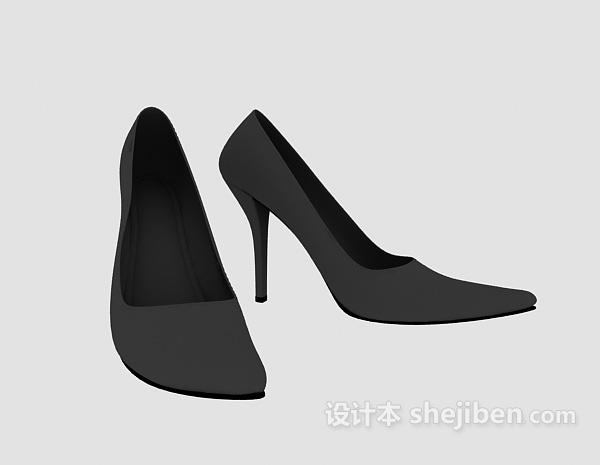 女士皮鞋3d模型下载