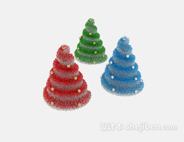 免费圣诞树3d模型下载