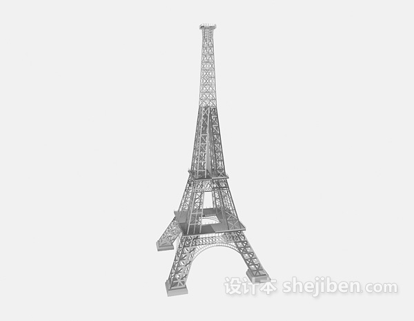 欧式风格埃菲尔铁塔3d模型下载