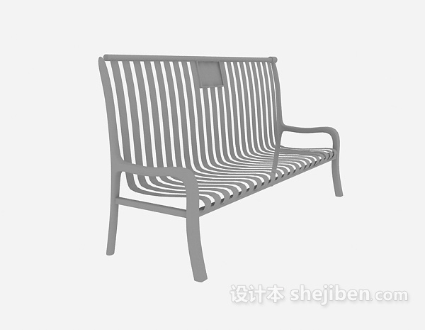 室外长条椅3d模型下载