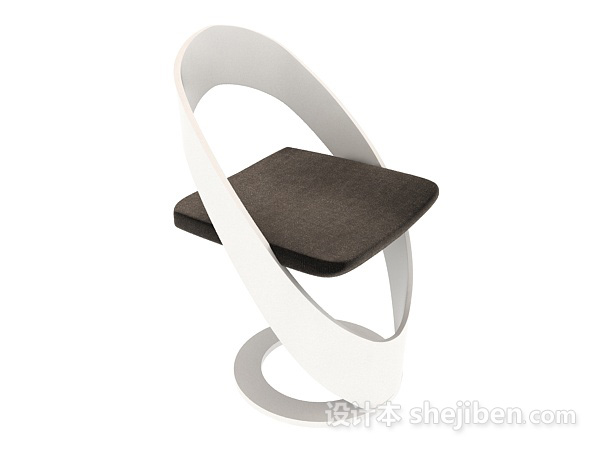 黑白情侣椅子3d模型下载