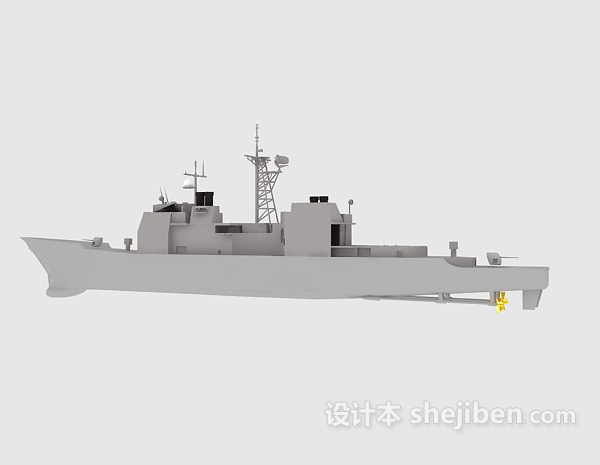 设计本战舰、军舰max-军事仿真3d模型下载