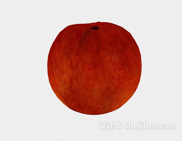 免费桃子水果食品3d模型下载