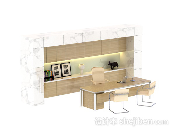 设计本隔墙柜装饰品书柜3d模型下载