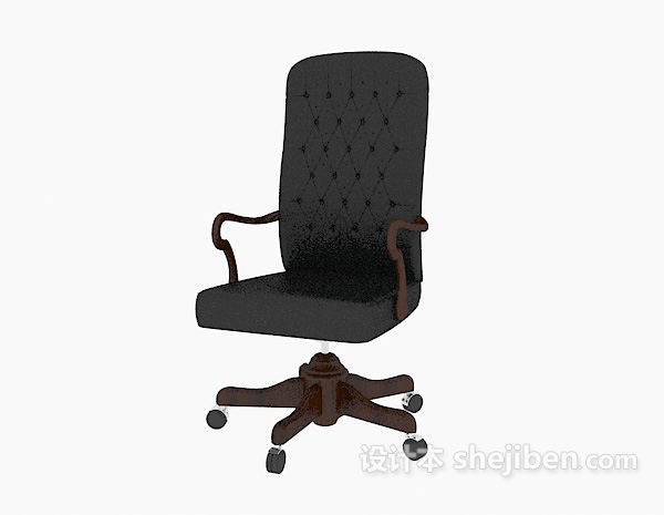 现代风格靠背老板办公椅3d模型下载
