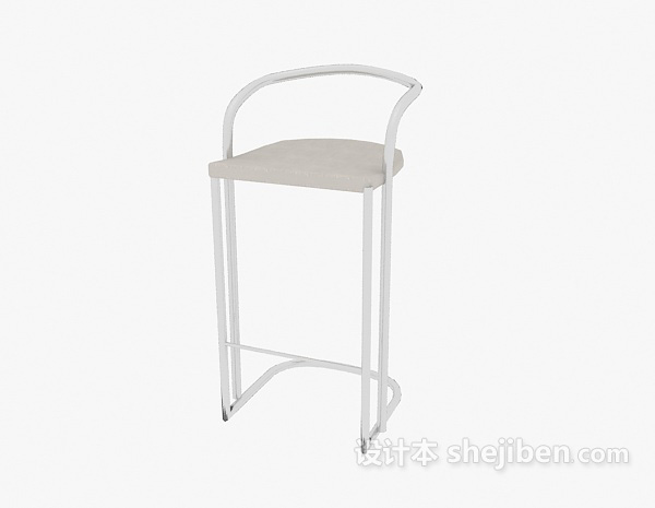 现代风格金属高脚椅3d模型下载
