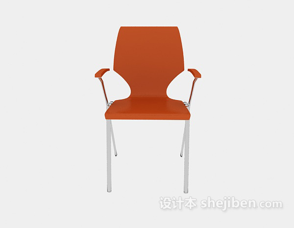 现代风格现代风格实木休闲椅子3d模型下载