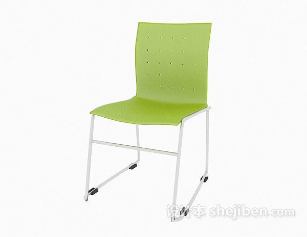 免费绿色简约办公椅3d模型下载