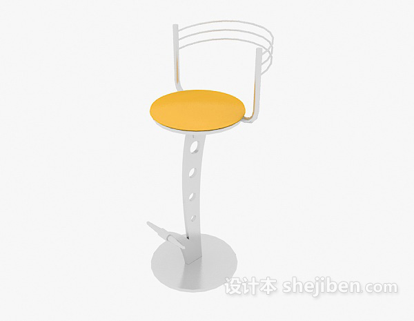 免费现代风格吧台椅3d模型下载