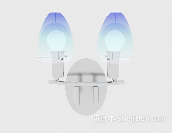 现代风格蓝色调壁灯3d模型下载