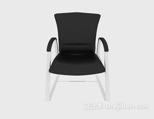 现代风格简约黑色办公椅子3d模型下载