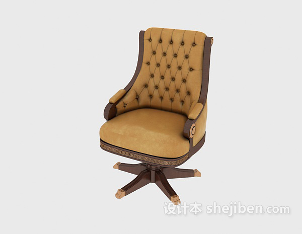 欧式风格老板椅3d模型下载