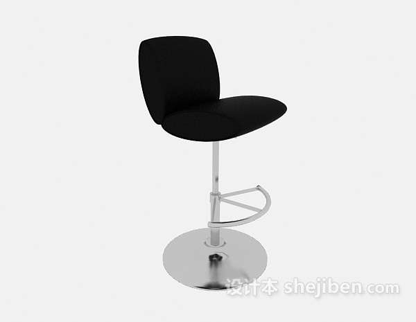 黑色高脚椅3d模型下载