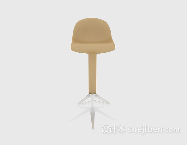 免费灰色高脚休闲椅子3d模型下载