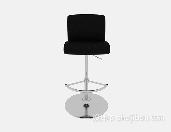现代风格黑色高脚椅3d模型下载