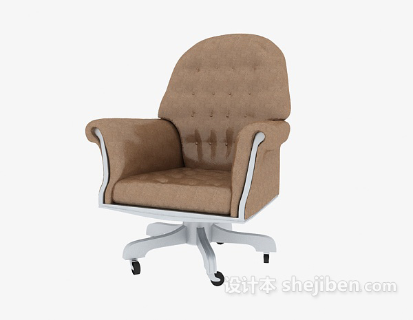 免费现代皮质办公椅3d模型下载