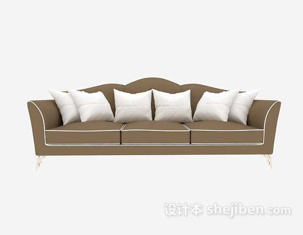 现代风格现代家居多人沙发3d模型下载