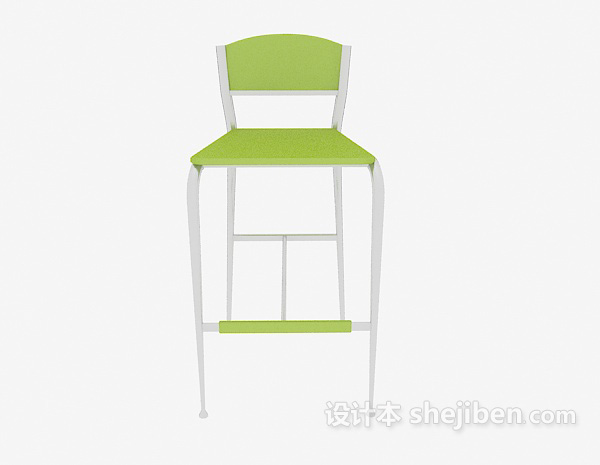 现代风格绿色高脚椅3d模型下载