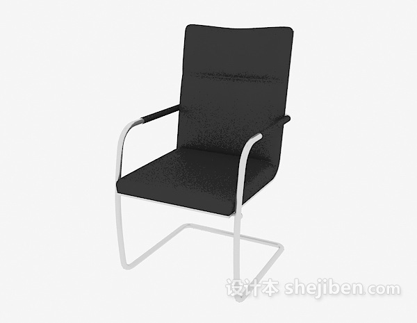 免费黑色扶手办公椅子3d模型下载