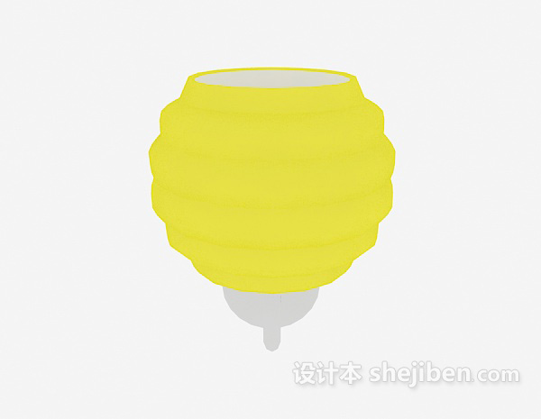 现代风格黄色蜂窝状壁灯3d模型下载
