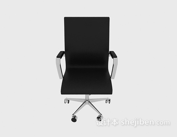 现代风格黑色办公转椅3d模型下载