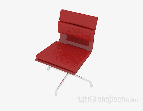 免费家居红色休闲椅3d模型下载