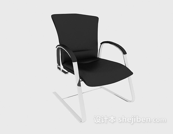 简约黑色办公椅子3d模型下载