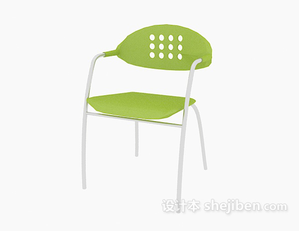 免费现代风格绿色椅子3d模型下载