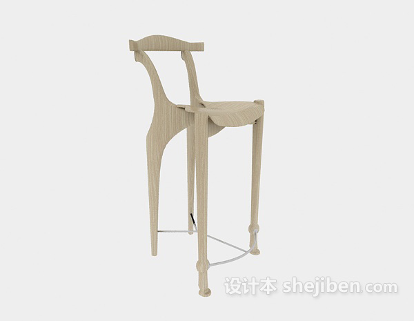 简约个性高脚椅3d模型下载