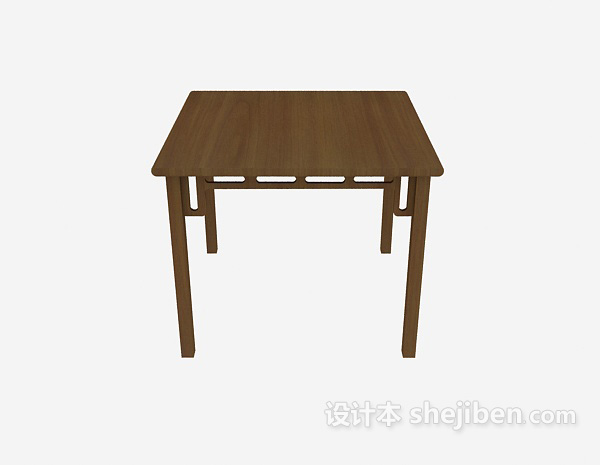 中式风格中式风格实木餐桌3d模型下载