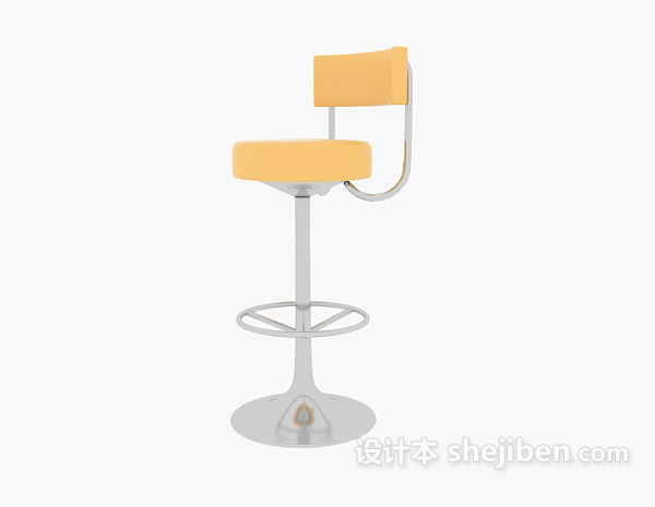 现代高脚吧台椅3d模型下载