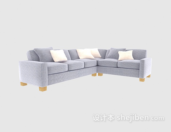 免费组合折角沙发3d模型下载