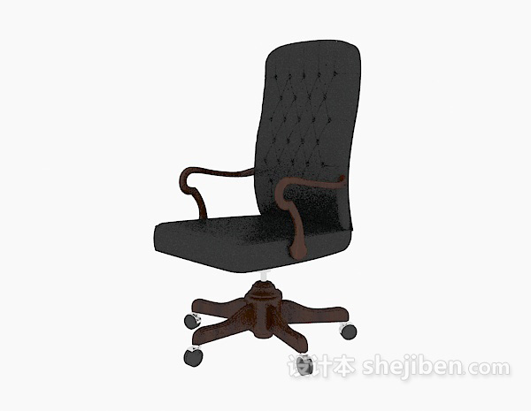 免费靠背老板办公椅3d模型下载
