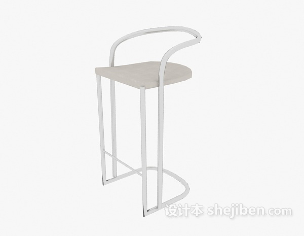 金属高脚椅3d模型下载