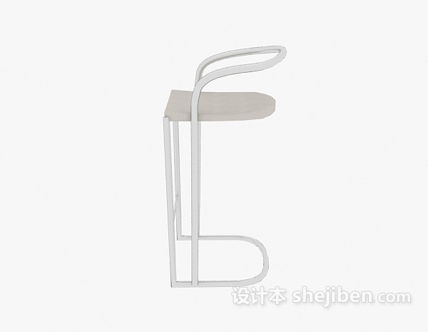 免费金属高脚椅3d模型下载