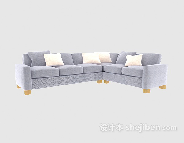 现代风格组合折角沙发3d模型下载