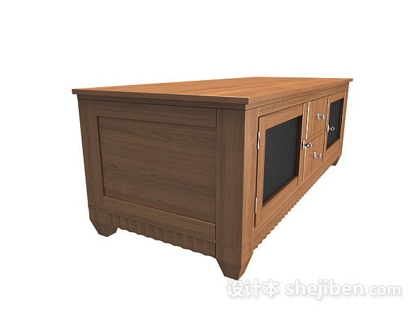 传统电视柜3d模型下载