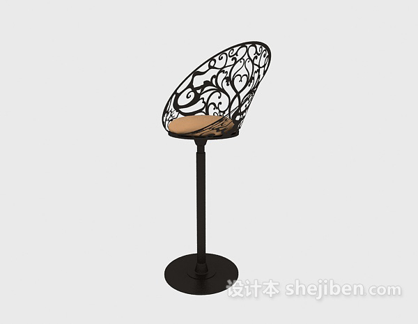 休闲风格高脚椅3d模型下载