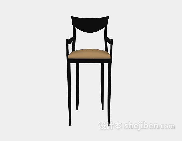 其它美式风格高脚椅3d模型下载