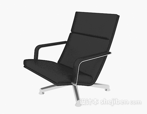 黑色简约风格办公椅3d模型下载