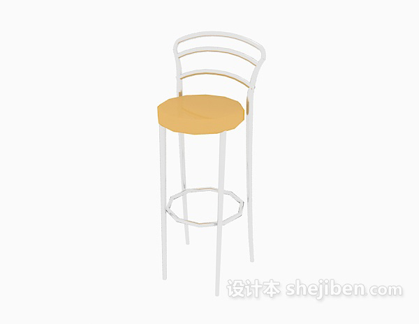 免费休闲高脚椅3d模型下载