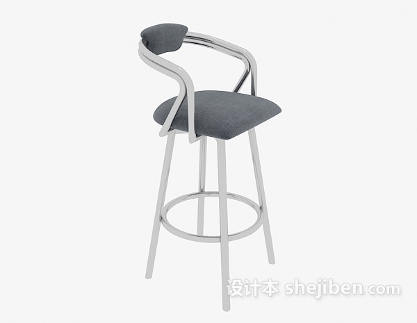 时尚吧台椅3d模型下载