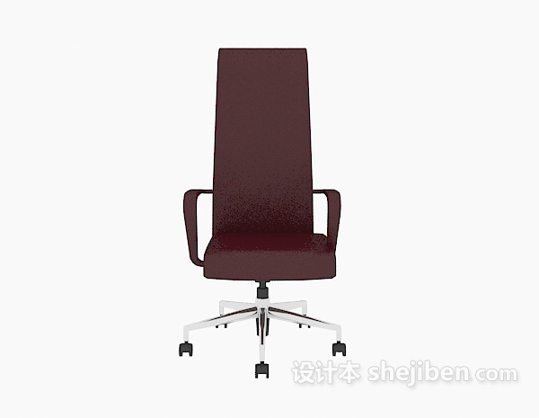 现代风格红色高背办公椅3d模型下载