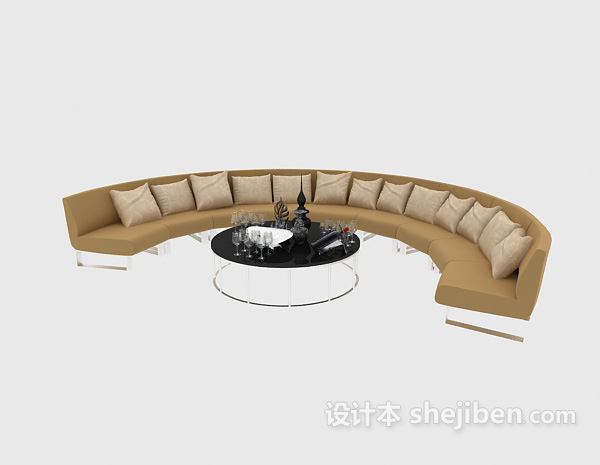 免费休闲办公沙发3d模型下载