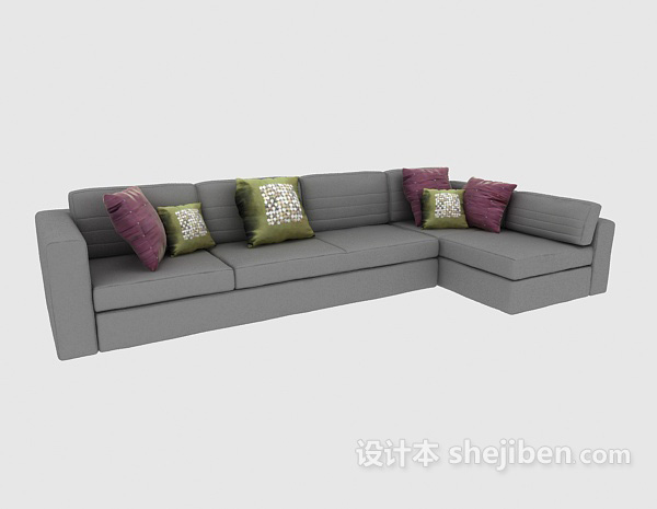 免费折角多人沙发3d模型下载