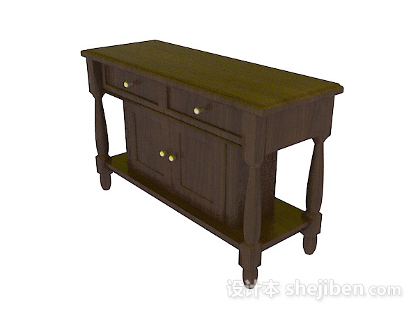 中式家具柜子3d模型下载