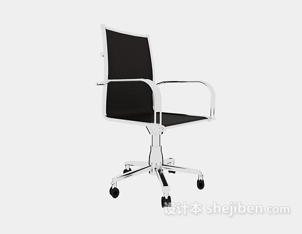 时尚黑色办公椅子3d模型下载