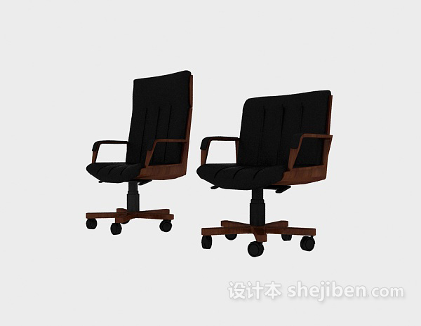 公司可移动办公椅3d模型下载