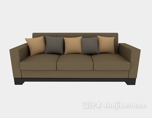 现代风格客厅家居多人沙发3d模型下载
