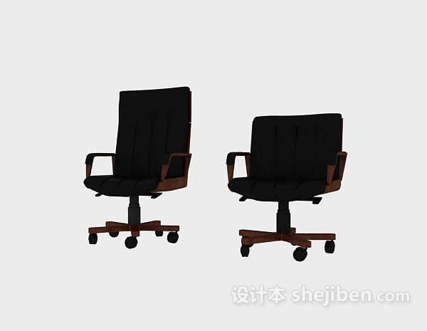 免费公司可移动办公椅3d模型下载